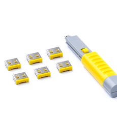 스마트키퍼 USB 포트락 6p + 키 옐로우, UL03PK