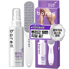 baren 腳後跟修護組 Set, 足部軟化劑 100毫升 1入 + 腳銼 1入, 100ml, 1組