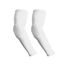 나야스타일 홈트레이닝 헬스 팔꿈치 보호대 화이트 YGYP-125-2 2p, 1세트