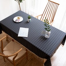 검정도트식탁보