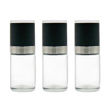 티도요 홈카페 모던 후추 스텐레스 그라인더 블랙, 3개, 120ml