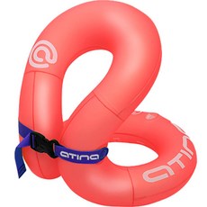 Atina 兒童穿戴式頸部泳圈背心 游泳輔助用品, 螢光橘