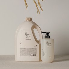 살림백서 라이스 앤 허브 주방세제 석류향 본품 750ml + 리필 4L 세트, 1세트