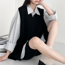 針織女式合身羊毛側開叉不平衡針織長款 Miracle 背心