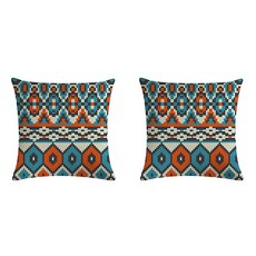 조각조각 픽셀 자카드 스타일 인테리어 쿠션 커버 2p