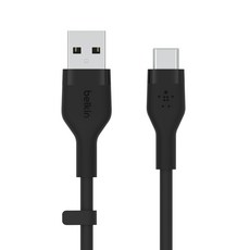 벨킨 플렉스 USB A-C타입 고속 충전 케이블 CAB008bt1M, 블랙, 1m, 1개