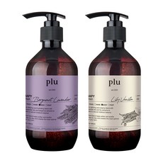 PLU 香氛沐浴乳2入組 佛手柑薰衣草 500克 + 百合香草 500克，韓國製造, 1組