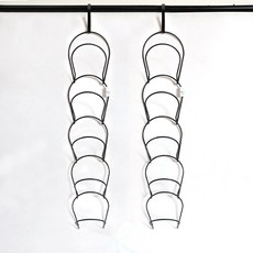 마켓플랜 슬림 와이어 모자 보관용 행거, 블랙, 2개