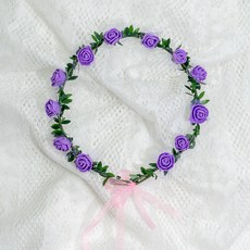 lilydress 玫瑰薄紗花冠 LFC24, 紫色