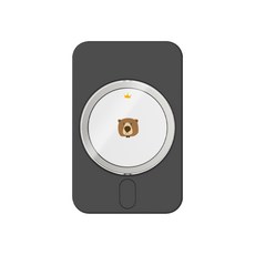 웨이브스튜디오 맥세이프 충전기 소울 투명 거치대 충전독 휴대폰 케이스, 블루eye 곰, 1개
