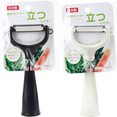 Echo 可立式刨刀 2支 Set, 日本制, ABS樹脂不鏽鋼, 黑色+白色, 1組