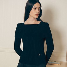 로라로라 여성용 RIBBED OFF-SHOULDER KNIT 