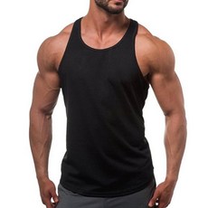 남성용 트레이닝 단색 컬러 피트니스 스포츠 머슬핏 민소매 티셔츠