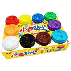 幼福文化 忍者兔 安全小麥黏土, 10色繽紛組合, 訓練手部靈活, 柔軟好捏, 10色繽紛玩樂組, 752g, 1組