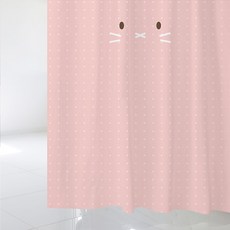 수풀 샤워 커튼 북유럽 스타일 샤워커튼 S 1520 x 1880 mm SC403 + 플라스틱 고리 12p + 커튼봉 화이트 세트, 1세트, 멀티(혼합)컬러