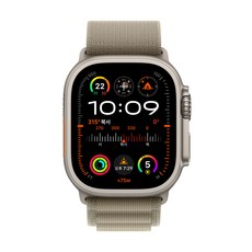 Apple 애플워치 Ultra 2 티타늄 알파인 루프, 올리브, Medium, 49mm, GPS+Cellular