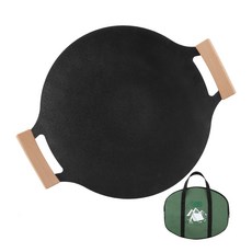 Vilivin 露營用鑄鐵烤盤套裝 + 專用收納包 36公分, 36cm, 1組