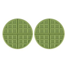 와플 실리콘 냄비받침, 그린, 2개