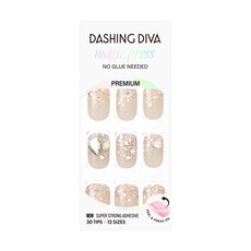 DASHING DIVA M薄型經典美甲片 30片, 閃亮小滴, 快速美甲, 時尚美甲, 1組
