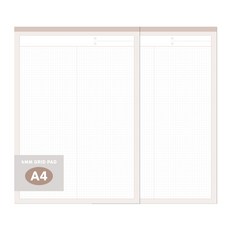 recoz 網格記事本 A4, 30頁, Vanilla, 2本