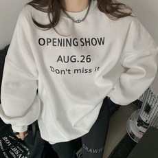 심플 캐주얼 레터링 임산부 루즈핏 맨투맨