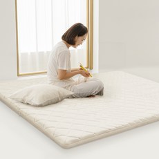 lux nine CLT8 乳膠床墊上墊 冷熱, 8cm, 象牙白