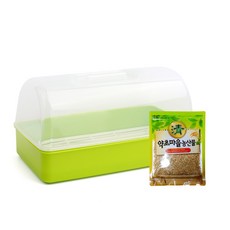 증안리약초마을 새싹재배기 + 새싹보리 씨앗 200g + 실리콘 시트, 1세트