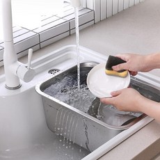 Kitchen Flower Cookin Clean 不鏽鋼方形洗碗盆, 1個, 單色