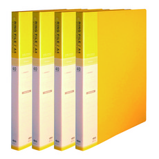 현풍 40매 칼라 링화일 인덱스 A4, 노랑색, 4개