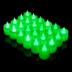 STOLIVING 茶燈 LED 電蠟燭 24p, 綠色