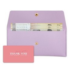Recoz 皮革現金信封 + 卡片組 薰衣草色, 薰衣草(信封), 1入
