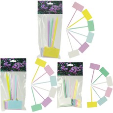Simplyji粉彩園藝用T型植物名牌插牌 36入組, 混色