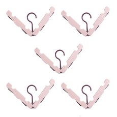 조이앤조이 휴대용 여행 접이식 옷걸이, 06 다크핑크, 5개