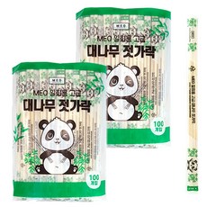MEO 免洗竹筷, 2袋, 100入
