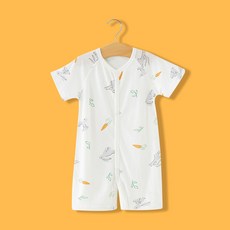 베베니즈 유아용 순면 메쉬 풀스냅 반팔롬퍼 베니즈 유아용 순면 메쉬 풀스냅 반팔롬퍼