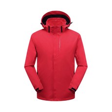 Leon男款可拆式兩件式天鵝絨防水登山服防風衣 JJ156