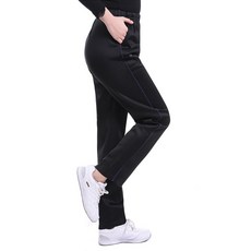 마켓에이 여성용 블랙 슬림 트레이닝 팬츠