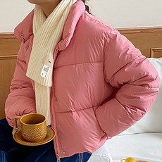 아이엠몽 여성용 하하 스트링 오버핏 숏패딩