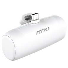 모디스 미니 무선 일체형 보조배터리 5000mAh, MOTHIS-M5000CP(C타입), 화이트