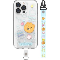 리틀카카오프렌즈 버블버블 스마트 탭 스트랩 투명 휴대폰 케이스