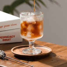 이우아여사 프라하 플리츠 고블렛잔, 230ml, 6개 6개, 320ml