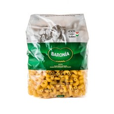 BARONIA 巴羅尼亞 橫紋彎管麵 Boccoli 55，義大利杜蘭小麥粉製作，保留蛋白質成份，500g, 1包