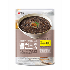 샘표 밸런스죽 흑임자 서리태 오곡죽, 420g, 1개