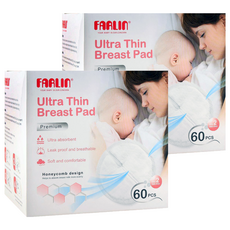 FARLIN 3D超薄透氣防溢乳墊, 超強吸收力, 60入, 60片, 2盒