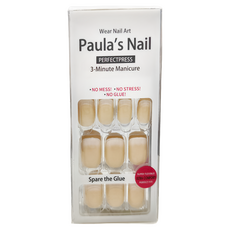 Paula's Nail 寶拉美甲 簡約法式美甲貼 24片裝 含工具包, NWP0076, 1組