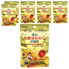 人生製藥 渡邊 兒童維他命C咀嚼錠, 美味好吃 小型錠劑兒童適宜, 144顆, 6包