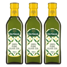 OLITALIA 奧利塔 純橄欖油，100% PURE，500毫升，原裝進口, 500ml, 3瓶