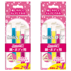 舒適牌 Schick Exacta 2 臉部/身體用 除毛刀 2+1支, 3支, 2組