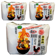 黑雞牌 雞絲麵 素 5包, 275g, 3袋