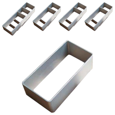 TRIARROW 三箭牌 長方形鳳梨酥模 10入, 鋁合金材質, 規格:單個65x32x22mm, 6.5 x 3.2 x 2.2cm, 1組
